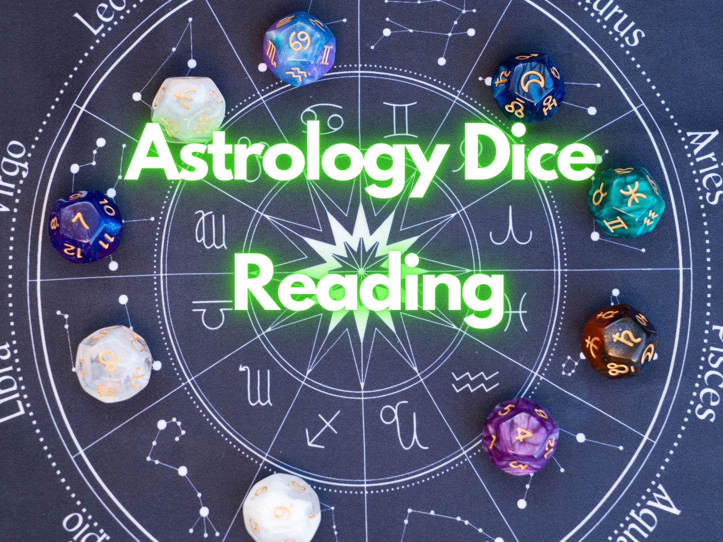 Astrology Dice Reading | Zodiac Symbol Dice reading for Divination & Spiritual Guidance | Personalized Astrology Reading