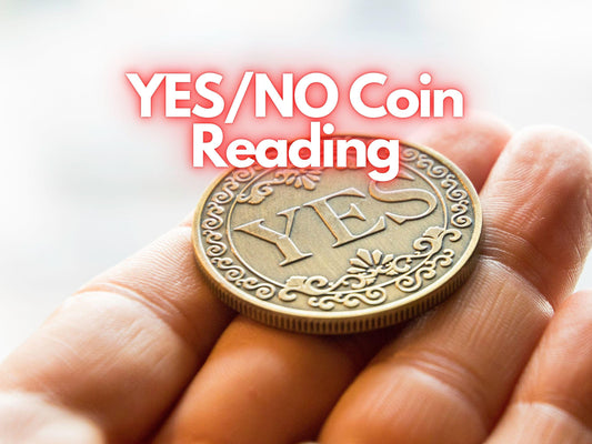 YES // NO Divination Coin Reading | Tarot Fortune Teller Coin for Spiritual Guidance & Decision Making
